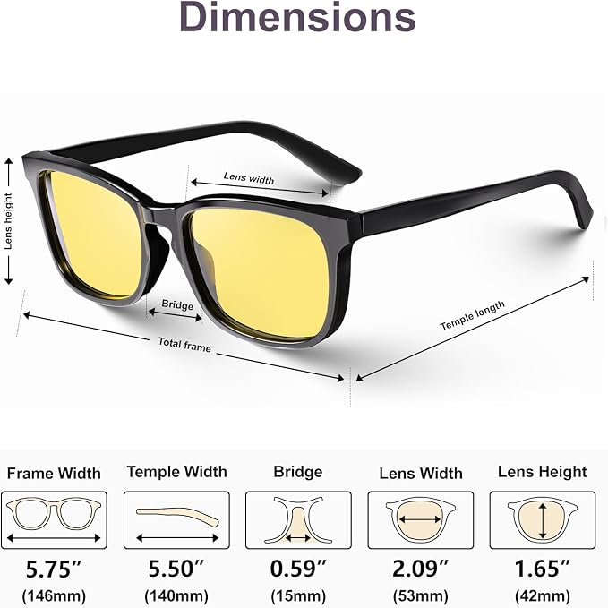 VISOONE Blue Light Blocking Glasses Square - Image 6