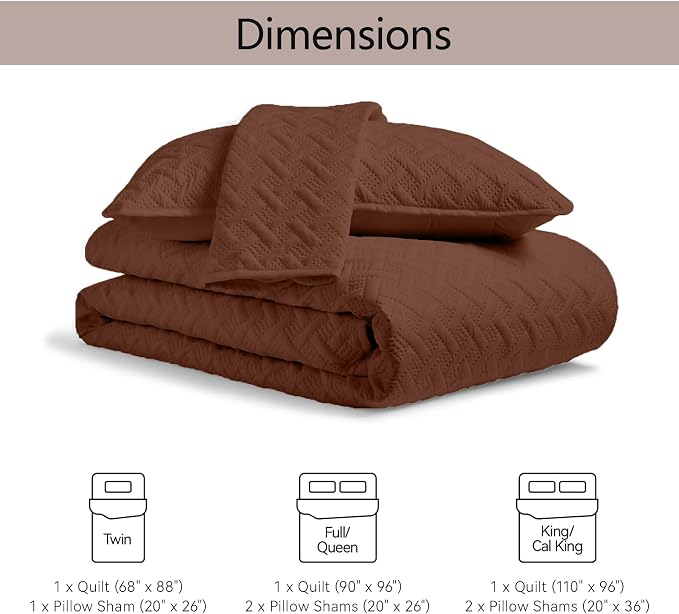 FLYMME Full/Queen Quilt Bedding Set, Modern Geometric Weave Stripe Pattern - Image 7