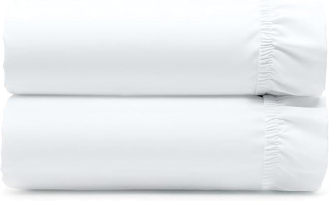 2 Twin Fitted Sheet Cotton, 400 Thread Count 100% Cotton Fitted Sheets Sateen by CaliforniaDesignDen
