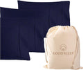 1000 TC Navy Blue Standard Pillowcases Set of 4 100% Egyptian Cotton Pillow by GoodSleepBedding