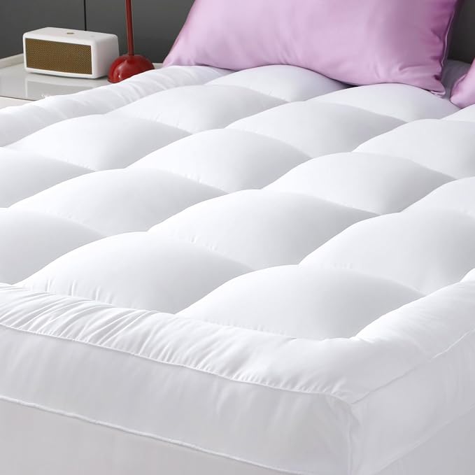 YUGYVOB Full Size Mattress Pad Extra Thick, and Breathable Mattress Topper by PremiumHomeLinens