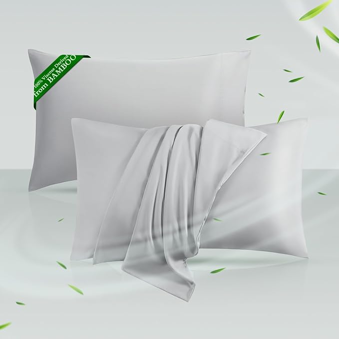 Cooling Pillowcases Standard Size Set of 2, Viscose Derived from Bamboo by HOTSLEEPERSHEETS