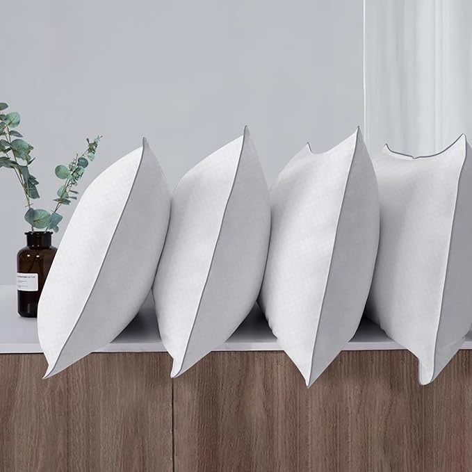 Piwaal Bed Pillows for Sleeping Standard Size Set of 4, Down Alternative Filling - Image 3
