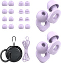 2 Pairs of Earplugs for Sleeping, Reusable Hearing Protection Ear Plugs by LOETRUY