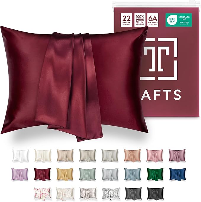 TAFTS 22mm 100% Pure Mulberry 6A Silk Pillowcase by Tafts