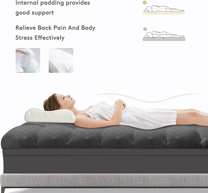 SameBed Mattress Topper King, Extra Thick Mattress Pad Cover - Image 6