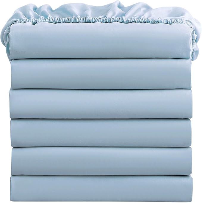 FreshCulture Queen Fitted Sheets, Bulk Pack of 6, Deep Pocket, Soft Microfiber by FreshCulture