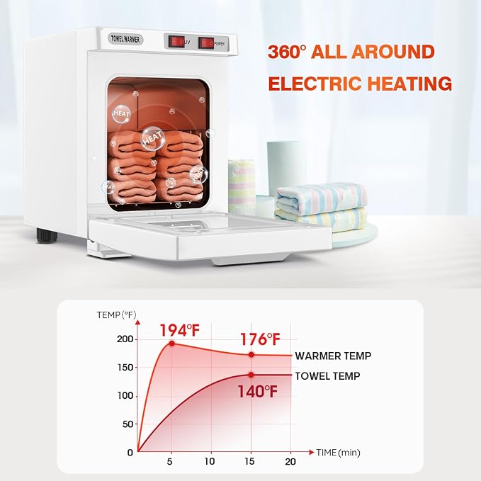 Utenzi Hot Towel Warmer, Spa Towel Cabinet 5L Professional Mini Towel Heater - Image 3