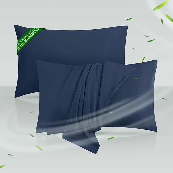 Cooling Pillowcases Standard Size Set of 2, Viscose Derived from Bamboo by HOTSLEEPERSHEETS