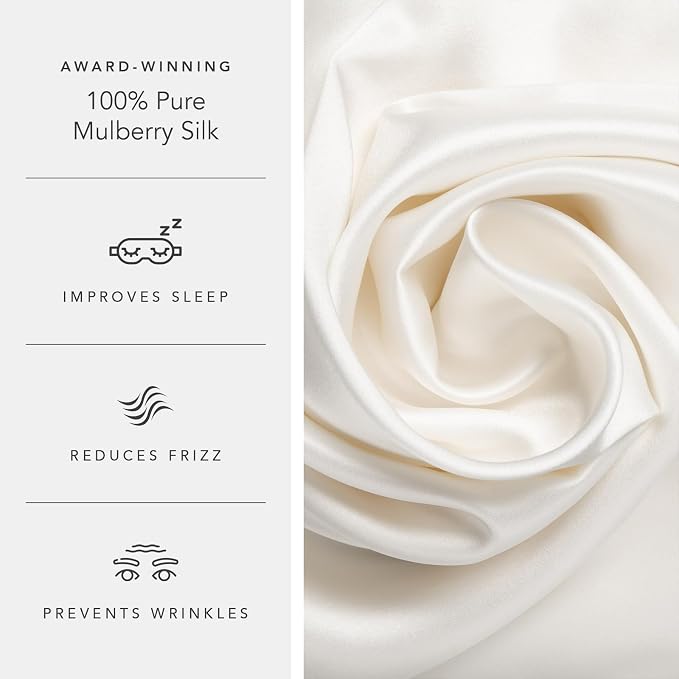 Fishers Finery 25mm 100% Pure Mulberry Silk Pillowcase 2 Pack - Image 5