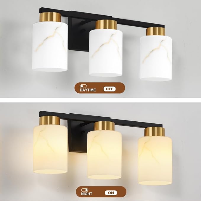 3-Light Bathroom Light Fixtures, Modern Vanity Lights, Living Room, E26 Base - Image 4