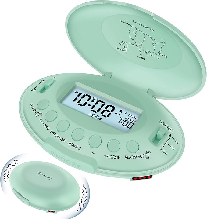 DreamSky Vibrating Alarm Clock for Heavy Sleepers by DreamSky