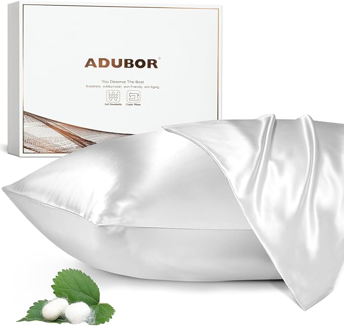 Adubor 100% Silk Pillowcase 2 Pack by Adubor