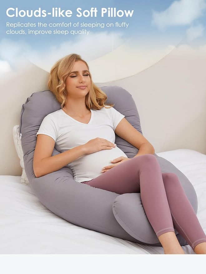 Pregnancy Pillow for Sleeping, U Shaped Maternity Pillow - Image 3