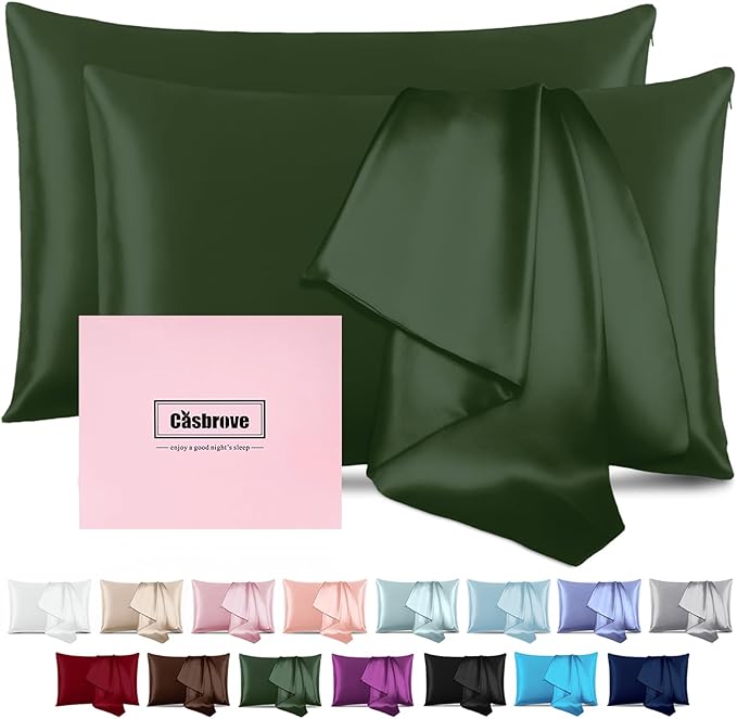 Mulberry Silk Pillow Cases 2 Pack by Casbrove