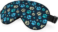 Dog Footprint Sleep Mask Eye Mask Dog Paws Cute Footstep Animal Blue Green by Unknown