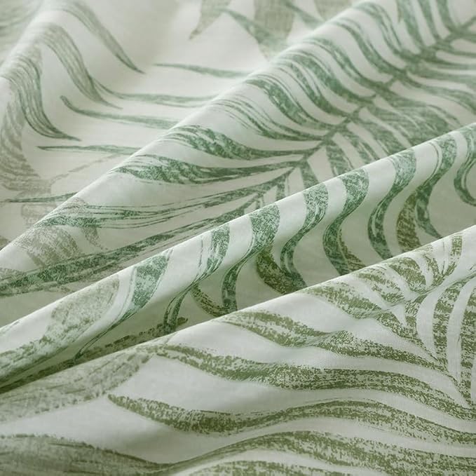 OAITE Duvet Cover Queen Size, Reversible Leaf Green Duvet Cover Set - Image 5