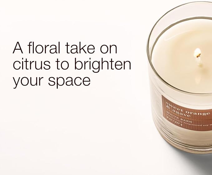 Bath & Body Works Single Wick Candle, Sweet Orange & Agave Candle, Long-Lasting - Image 2