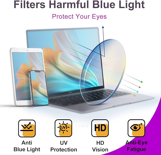 VISOONE Blue Light Blocking Glasses Square - Image 8