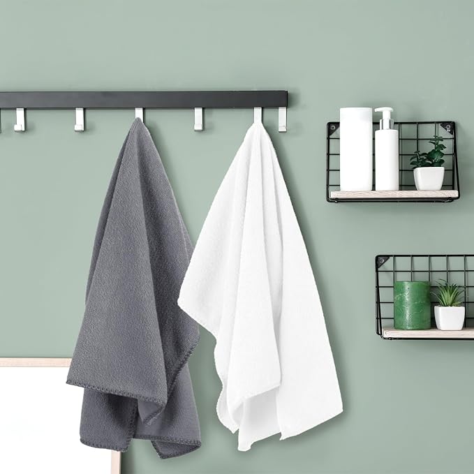 JML Bath Towels Set of 6, Oversized Large Microfiber Bath Towels - Image 2