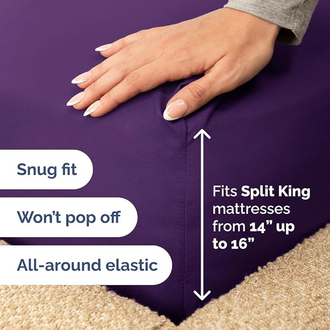 Flex Top Split Head King 4 Piece Sheet Set - Image 4