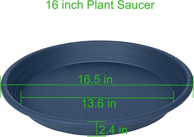 4 Pack of 16 inch Plant Saucer, Large Plant Tray, Heavy Sturdy Plant Drainage - Image 2