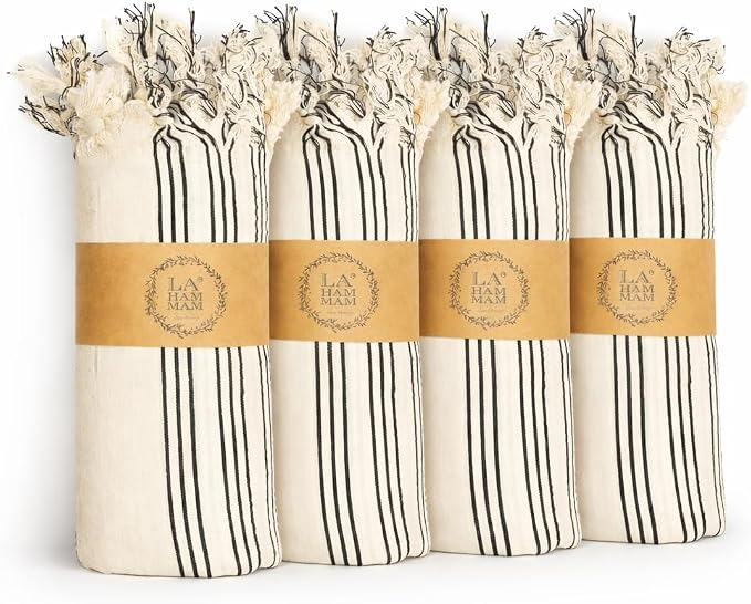 Morrocan Beach Towel | Cotton Blanket Throw, Sand Free, Quick Dry, Turkish Towel by LA%60HAMMAMFINELIVING
