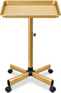 Salon Rolling Tray, Height Adjustable Tattoo Tray Rolling Cart, Storage Utility by Roixeeds