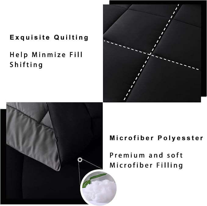 DOWNCOOL Queen Comforter Set -All Season Bedding Comforters Sets - Image 4