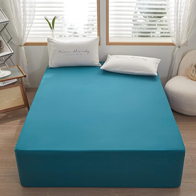 Bedding Queen Size Fitted Sheet Only- Bottom Matress Fitted Sheet-Fits 15inches - Image 2
