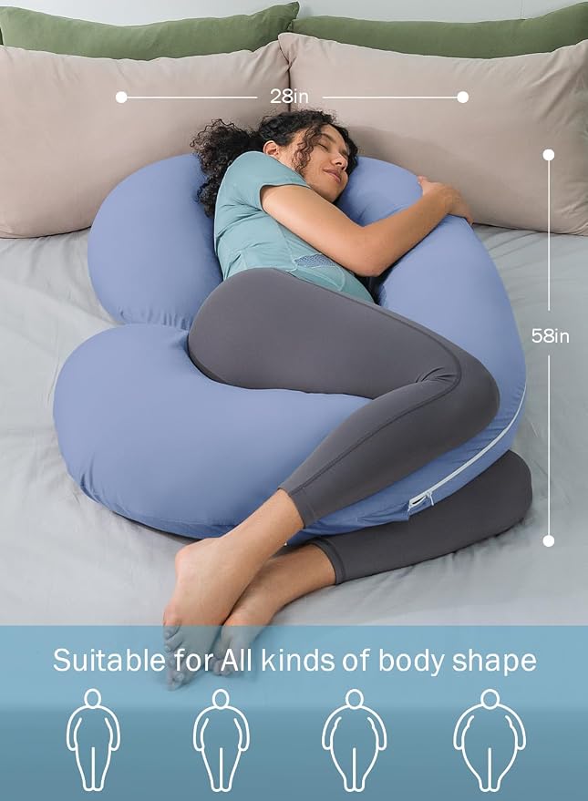 INSEN Cooling Pregnancy Pillow, Maternity Pillow - Image 8