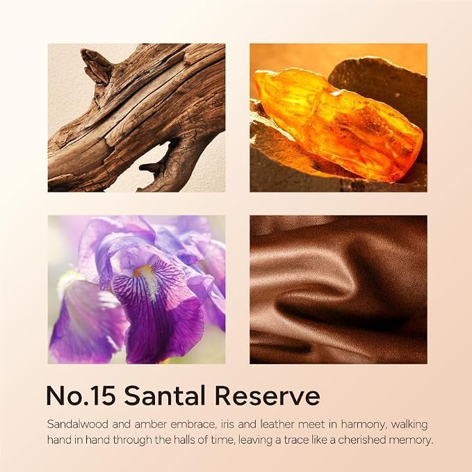 LUMELOOM Santal Reserve Luxury Scented Candles, 9oz Soy Wax Candles - Image 4