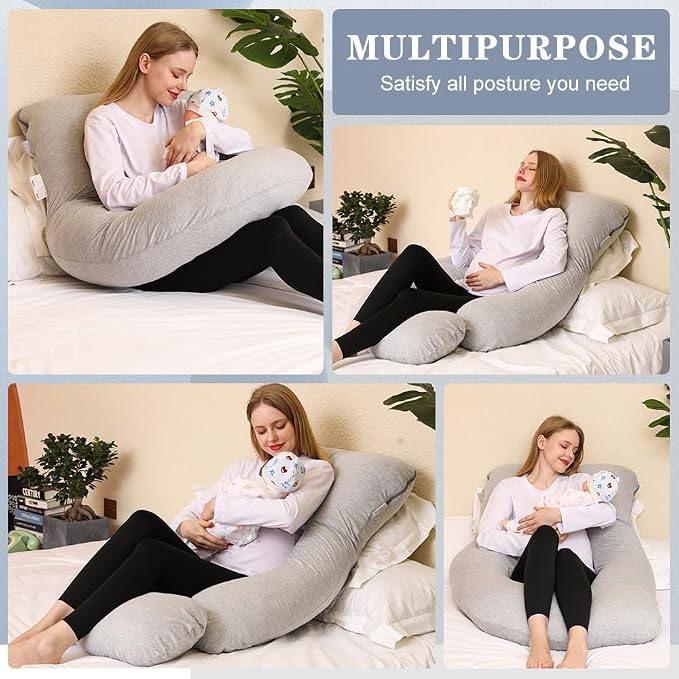 Chilling Home Pregnancy Pillow, J Shape Pregnancy Pillows - Image 3