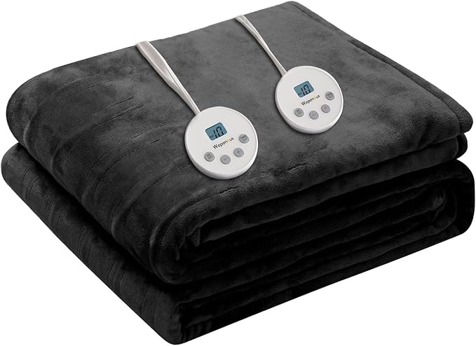 Wapaneus Heated Blanket Electric Queen Size 84"x90"-Dual Control by Wapaneus