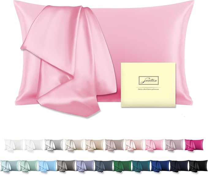 Mulberry Silk Pillowcase for Hair and Skin Pillow Case by Suatien