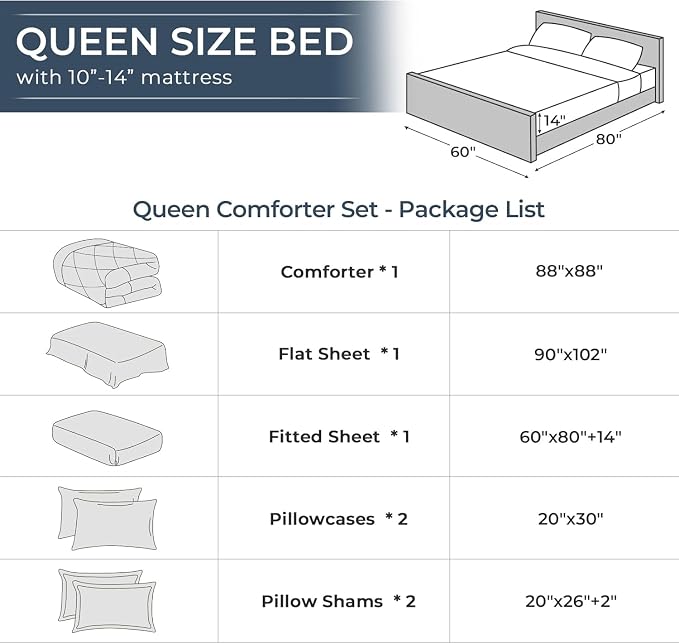 HEVUMYI Oatmeal Queen Comforter Set - Image 8