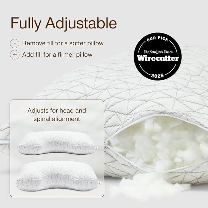 Coop Home Goods Original Cut-Out Adjustable Pillow, King Size Bed Pillows - Image 2