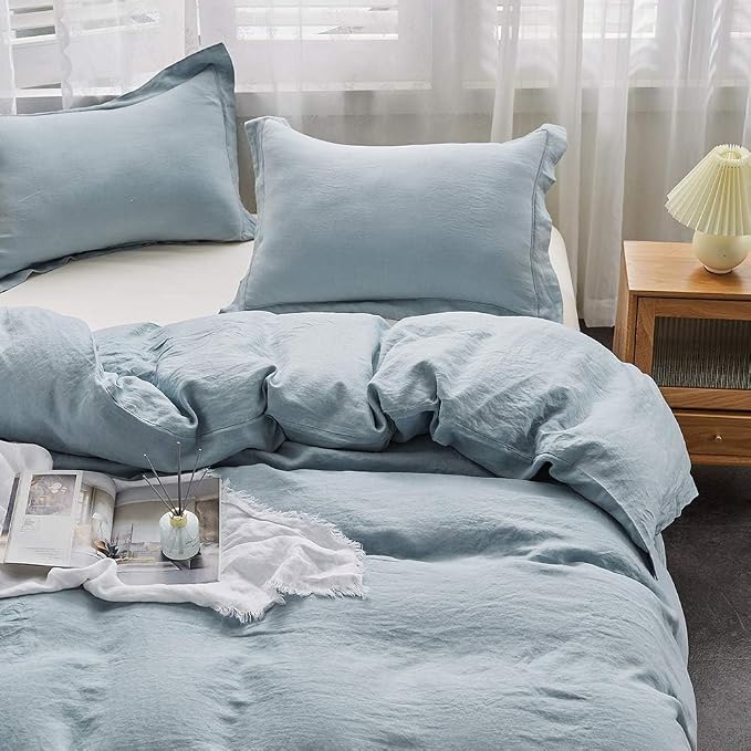 Simple&Opulence 100% Washed Linen Duvet Cover - Image 7