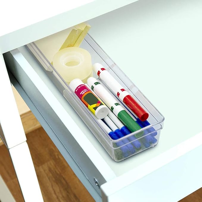 Glad Plastic Drawer Storage Tray – Heavy Duty Organizer Bin - Image 2