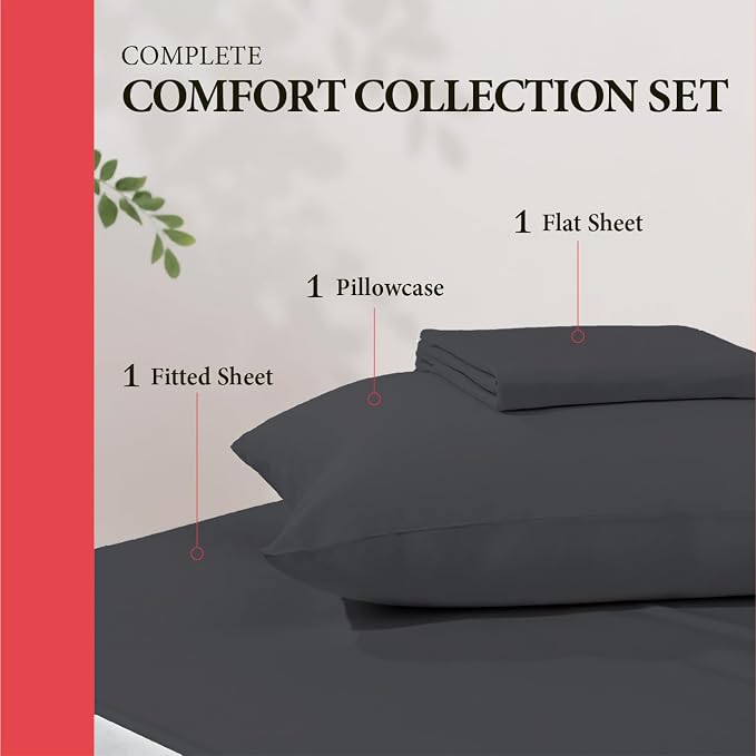 100% Egyptian Cotton Twin XL Bed Sheets Set - Image 3