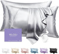 100% Silk Pillow Cases 2 Pack King Size Mulberry Silk Pillowcase Set of 2 by WLOSJ