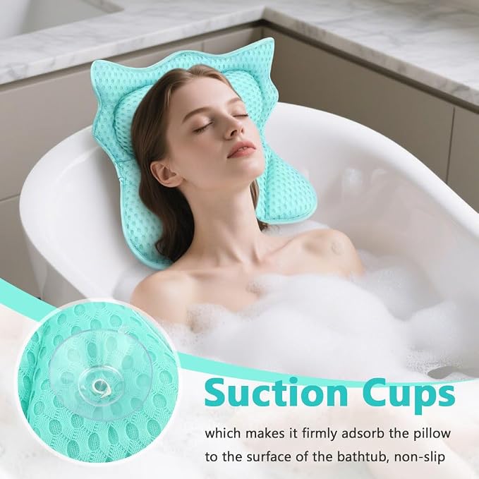 Bath Pillow, Ergonomic Bathtub Pillows - Image 5