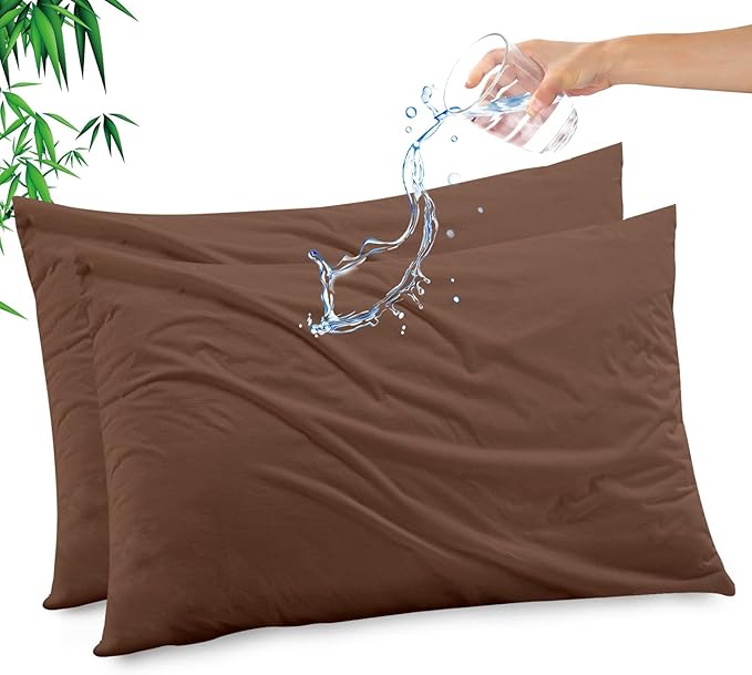 Gogreen Bamboo Rayon Waterproof Pillow Protector, Breathable Pillow Cover by GOGREEN
