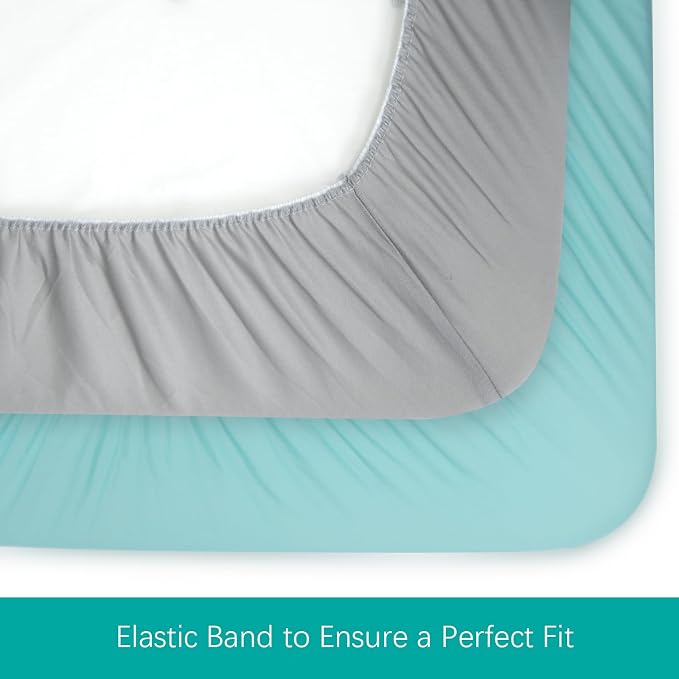 Biloban Pack and Play Sheets Fitted, 2 Pack Pack and Play Sheet Fits - Image 3
