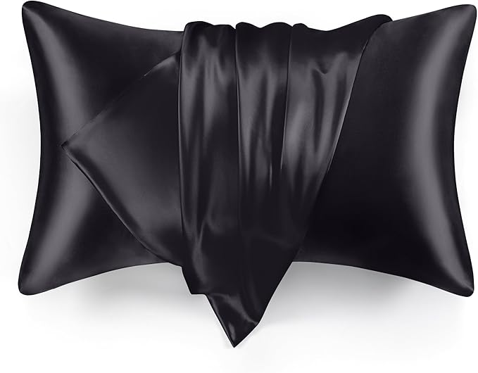 Love's cabin Satin Pillowcase Set of 2 Standard Size 20x26, Cooling Pillow by Lovescabin