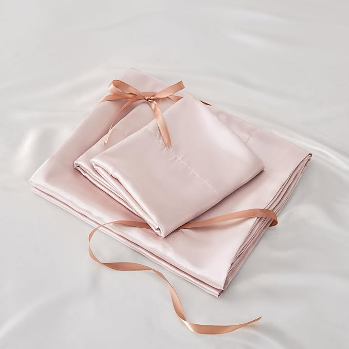 BEDELITE Satin Fitted Sheet and Pillowcase Set, Luxury Soft Similar to Silk - Image 6