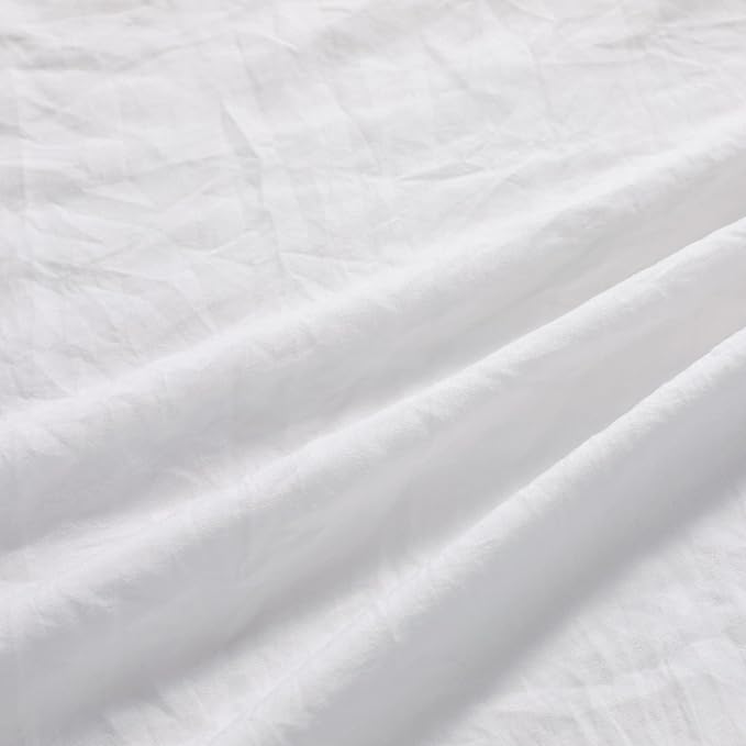 White Ruffled Duvet Cover Twin, 68x90 in - Image 5