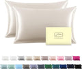 Silk Pillow Cases 2 Pack, Soft Breathable and Sliky Queen Size Pillow Cases Set by Suatien