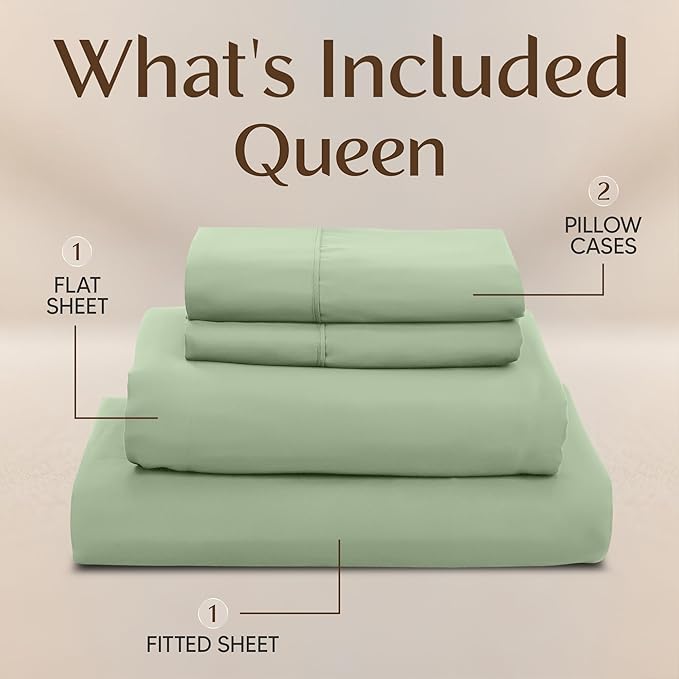 Utopia Bedding Queen Size Sheet Set – 4 Piece Bed Sheets, Soft and Breathable - Image 3