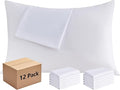 White Pillowcases Standard 12 Pack, 20x26 Pillow Cases by Culve